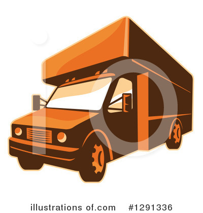 Royalty-Free (RF) Moving Truck Clipart Illustration by patrimonio - Stock Sample #1291336