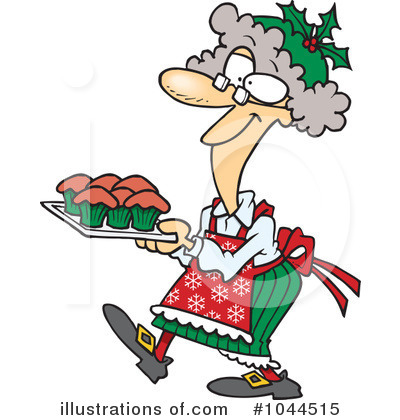 Royalty-Free (RF) Mrs Claus Clipart Illustration by toonaday - Stock Sample #1044515