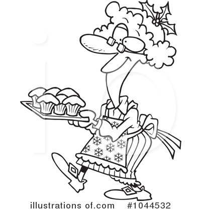 Royalty-Free (RF) Mrs Claus Clipart Illustration by toonaday - Stock Sample #1044532