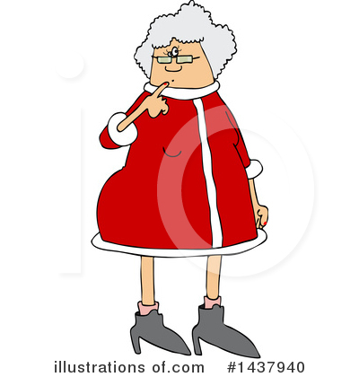 Royalty-Free (RF) Mrs Claus Clipart Illustration by djart - Stock Sample #1437940