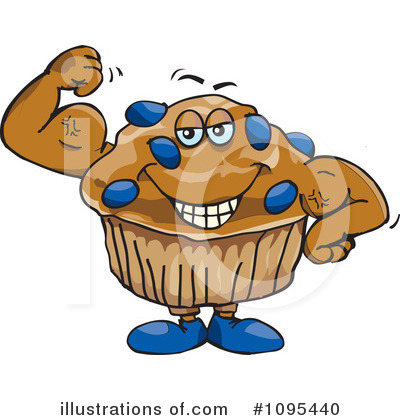 Royalty-Free (RF) Muffin Clipart Illustration by Dennis Holmes Designs - Stock Sample #1095440