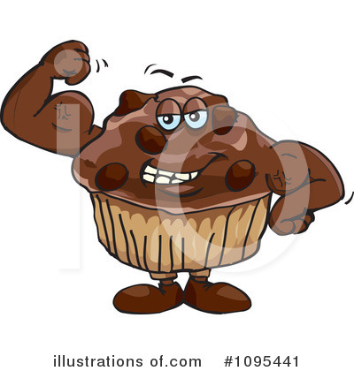Royalty-Free (RF) Muffin Clipart Illustration by Dennis Holmes Designs - Stock Sample #1095441