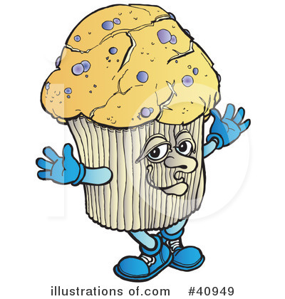 Royalty-Free (RF) Muffin Clipart Illustration by Snowy - Stock Sample #40949