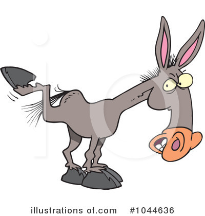 Donkey Clipart #1044636 by toonaday