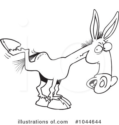 Donkey Clipart #1044644 by toonaday