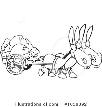 Royalty-Free (RF) Mule Clipart Illustration by toonaday - Stock Sample #1058392