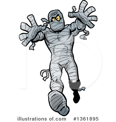 Royalty-Free (RF) Mummy Clipart Illustration by Clip Art Mascots - Stock Sample #1361895