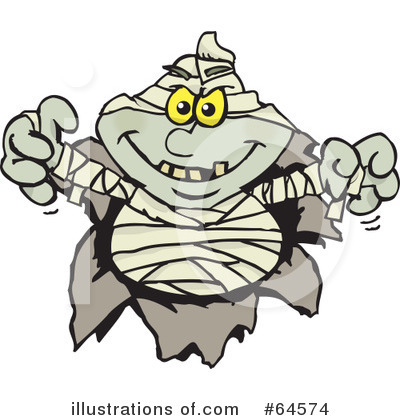 Royalty-Free (RF) Mummy Clipart Illustration by Dennis Holmes Designs - Stock Sample #64574