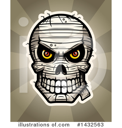 Mummy Skull Clipart #1432563 by Cory Thoman