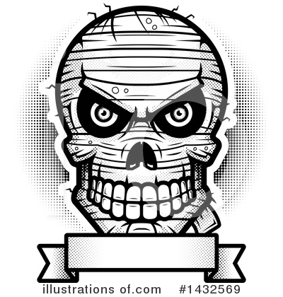 Royalty-Free (RF) Mummy Skull Clipart Illustration by Cory Thoman - Stock Sample #1432569