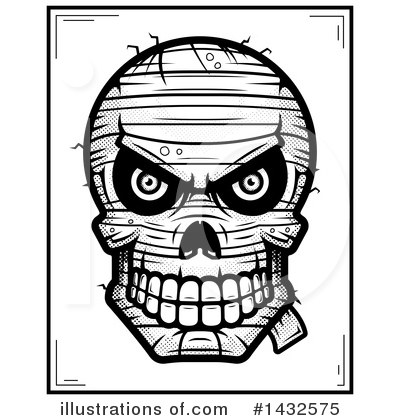Royalty-Free (RF) Mummy Skull Clipart Illustration by Cory Thoman - Stock Sample #1432575
