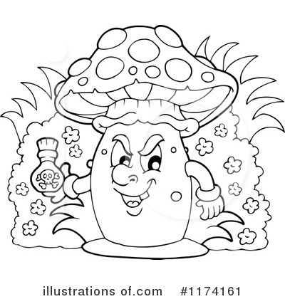 Royalty-Free (RF) Mushroom Clipart Illustration by visekart - Stock Sample #1174161