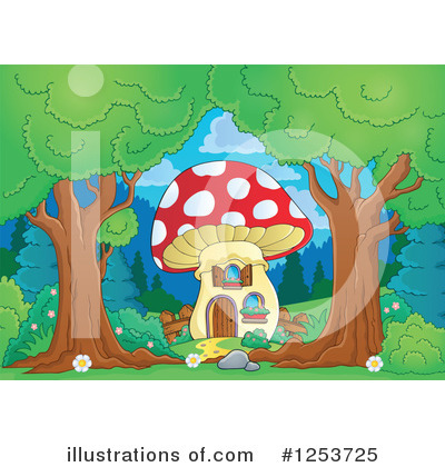 Royalty-Free (RF) Mushroom Clipart Illustration by visekart - Stock Sample #1253725