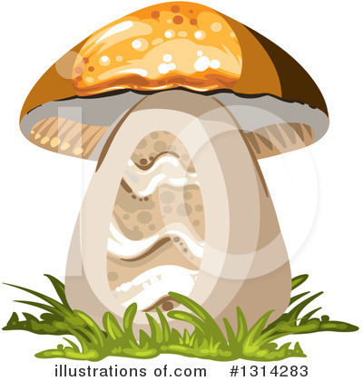 Royalty-Free (RF) Mushroom Clipart Illustration by merlinul - Stock Sample #1314283