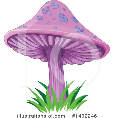 Royalty-Free (RF) Mushroom Clipart Illustration by Pushkin - Stock Sample #1402246