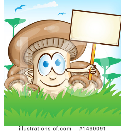Mushroom Clipart #1460091 by Domenico Condello