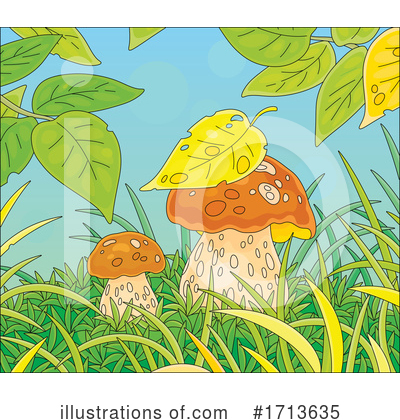 Royalty-Free (RF) Mushroom Clipart Illustration by Alex Bannykh - Stock Sample #1713635