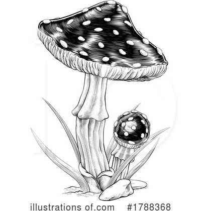 Mushrooms Clipart #1788368 by AtStockIllustration