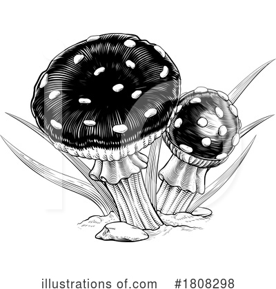 Mushrooms Clipart #1808298 by AtStockIllustration