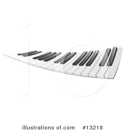 Piano Keyboard Clipart #13218 by Leo Blanchette