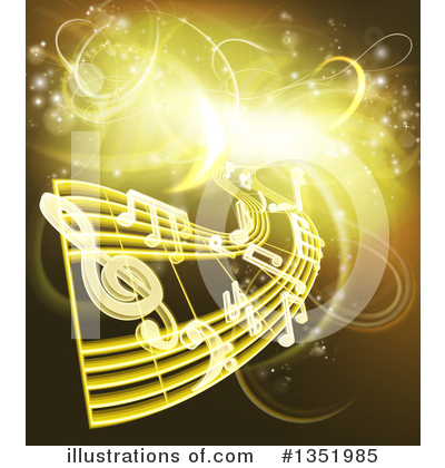 Music Notes Clipart #1351985 by AtStockIllustration