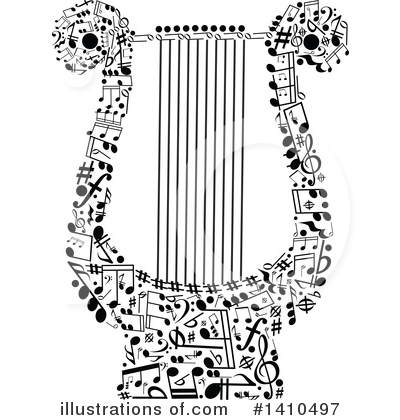Lyre Clipart #1410497 by Vector Tradition SM
