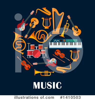 French Horn Clipart #1410503 by Vector Tradition SM