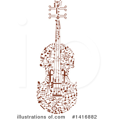 Violin Clipart #1416882 by Vector Tradition SM