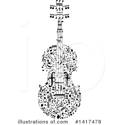 Violin Clipart #1417478 by Vector Tradition SM