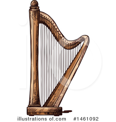 Harp Clipart #1461092 by Vector Tradition SM