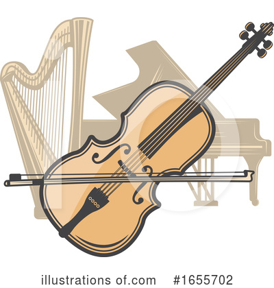 Violin Clipart #1655702 by Vector Tradition SM