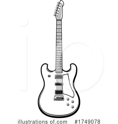 Electric Guitar Clipart #1749078 by Vector Tradition SM