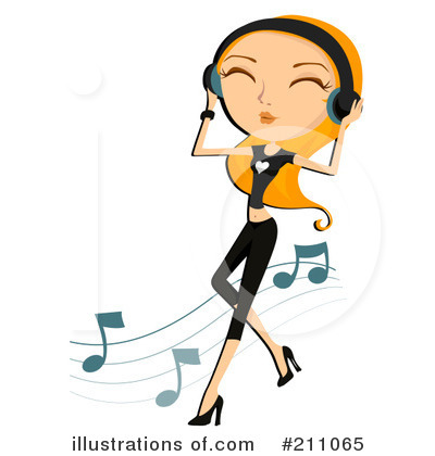 Listening To Music Clipart #211065 by BNP Design Studio