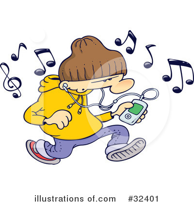 Listening To Music Clipart #32401 by gnurf