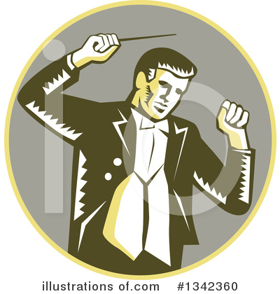 Royalty-Free (RF) Music Conductor Clipart Illustration by patrimonio - Stock Sample #1342360