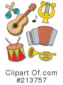 Music Instruments Clipart #213757 by visekart