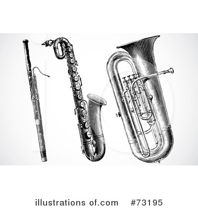 Royalty-Free (RF) Music Instruments Clipart Illustration by BestVector - Stock Sample #73195