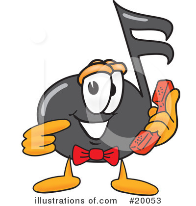 Music Note Character Clipart #20053 by Toons4Biz