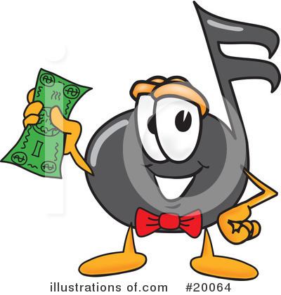 Music Note Character Clipart #20064 by Toons4Biz