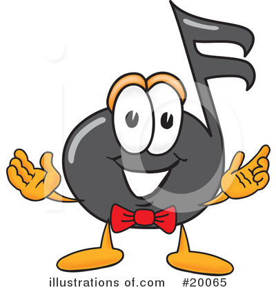 Royalty-Free (RF) Music Note Character Clipart Illustration by Mascot Junction - Stock Sample #20065