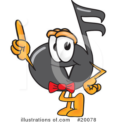 Royalty-Free (RF) Music Note Character Clipart Illustration by Mascot Junction - Stock Sample #20078