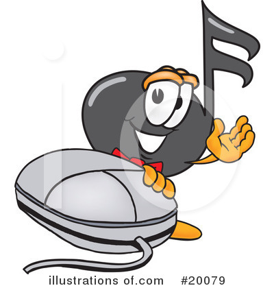 Royalty-Free (RF) Music Note Character Clipart Illustration by Mascot Junction - Stock Sample #20079