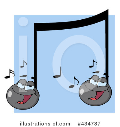 Royalty-Free (RF) Music Note Clipart Illustration by Hit Toon - Stock Sample #434737
