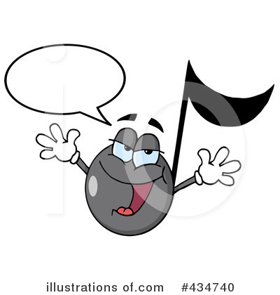 Music Note Clipart #434740 by Hit Toon