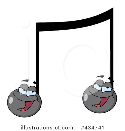 Royalty-Free (RF) Music Note Clipart Illustration by Hit Toon - Stock Sample #434741