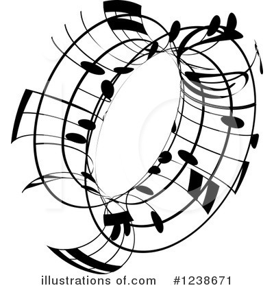 Royalty-Free (RF) Music Notes Clipart Illustration by KJ Pargeter - Stock Sample #1238671
