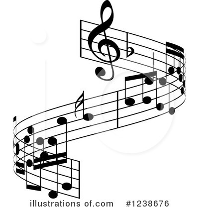 Music Notes Clipart #1238676 by KJ Pargeter