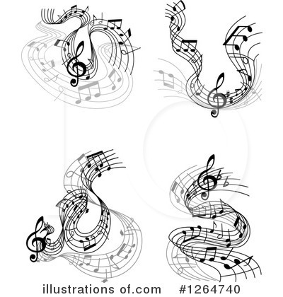 Royalty-Free (RF) Music Notes Clipart Illustration by Vector Tradition SM - Stock Sample #1264740