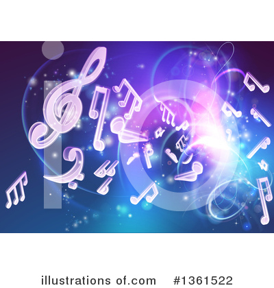 Royalty-Free (RF) Music Notes Clipart Illustration by AtStockIllustration - Stock Sample #1361522