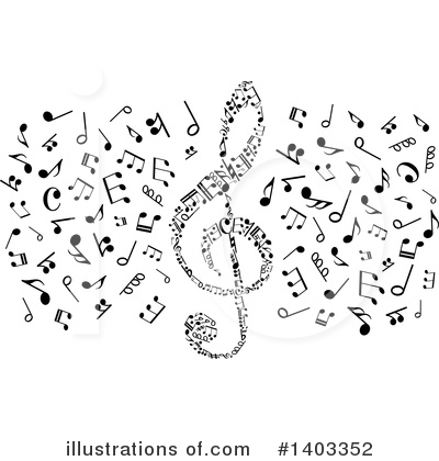 Royalty-Free (RF) Music Notes Clipart Illustration by Vector Tradition SM - Stock Sample #1403352